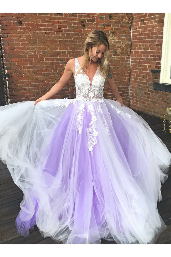 2018 Custom Made Light Purple And White Tulle Muslim Wedding Gown With Sexy  Backless Design, Lace Appliques, And Ball Groom Ball Style Perfect For Your  Special Day! From Sexypromdress, $132.67 | DHgate.Com